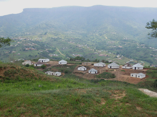 Many homes, most without electricity or water.